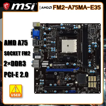 Socket FM2 pagrindinė Plokštė MSI FM2-A75MA-E35 Plokštė 32GB DDR3 AMD A75 PCI-E 2.0 USB3.0 paramą Athlon X4 740 A8-6500B cpu