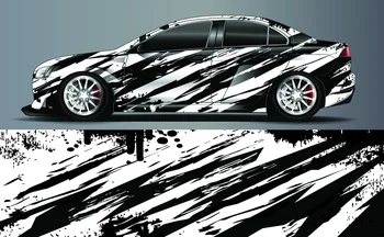 Lenktynių Automobilių Grafinis Decal Viso Kūno Vinilo Įvyniojimas, Modernus Dizainas, Vektorinis Vaizdas, Automobilių Pilnas Wrap Dekoratyvinis Lipdukas Automobilio Lipdukas Supjaustyti
