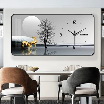Nordic Light Luxury Apdailos Laikrodis Tapyba Kambarį Modernus Minimalistinio Laikrodis Atmosfera Mados Namų Sienų Tapyba