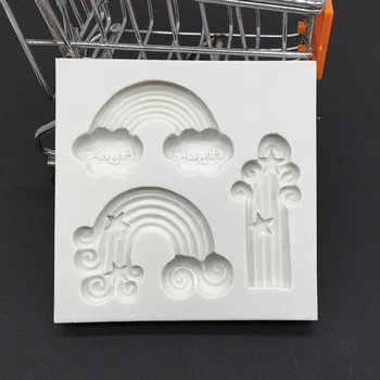 Vaivorykštė Formų Silikono Sugarcraft Pelėsių, Minkštas Tortas Dekoravimo Priemonės Bakeware