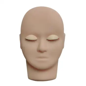 Blakstienų Manekeno Galvos Imituojamas su Nuimamu Vokų Netikrų Blakstienų priauginimo Praktikos Vadovas Modelio Makiažas
