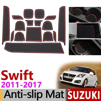 Neslystantis Kilimėlis Telefono Vartų Angą Kilimėliai Suzuki Swift 2011~2017 Priedai Lipdukai Maruti DZire Sporto ZC72S ZC82S ZC32S 2014 m.
