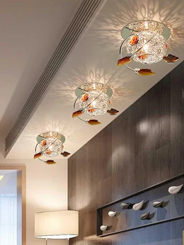 Kambarį Dėmesio Downlight Kūrybinis Dizainas Lubų Lempa Kristalų Eilėje Šviesa Koridoriaus Šviesos Įterptųjų Namų Paslėpti