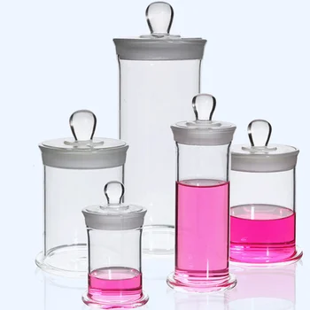 Aukštos Borosilikatinio Stiklo Pavyzdys Ekranas Atmintis Mėginio Sausų Vaisių Arbata Saugojimo Butelis Labrotary Stiklo Cheminis Eksperimentas