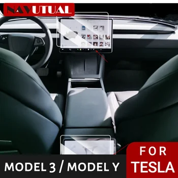Už Tesla Model 3 Highland 2023 - Centro Valdymo Touchscreen Automobilių Navigacijos Jutiklinio Ekrano Apsauginės Plėvelės, Stiklo Priekiniai ekranas
