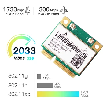 2030Mbps Dual Band 2.4 G, 5 ghz Mini-PCIE Card 9260AC 9260HMW BT 5.0 MU-MIMO Wlan Wi-fi Kortelės 802.11 ac Nešiojamas Deskktop Windows10/11