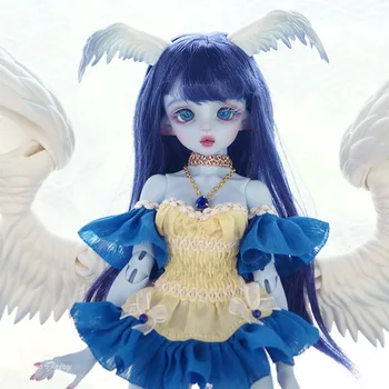 Išankstinio pardavimo BJD Doll 1/4 Pegasus Lapis Azarto Stiliaus didelėmis Akimis, Šlifuota Kilnojamojo Derva, ŽAISLŲ, Ji Turi Sparnus Ir Angelo Veido Lėlės