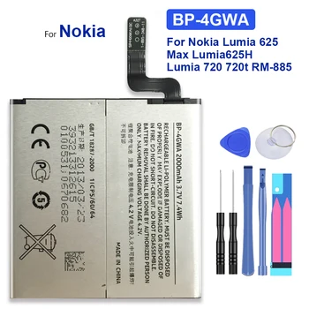 Pakaitinis Akumuliatorius Nokia Lumia, BP-4GWA, 625 Max Lumia625H, Lumia 720T, RM-885 Aistrą su Kelio Kodas, 2000mAh