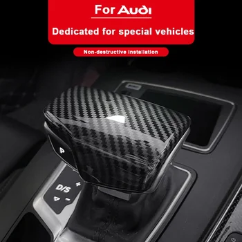 Automatinis Interjero Aksesuarai, Pavarų Perjungimo Rankenėlė Audi S6 A5 A6L Q7 Q5L Anglies Pluošto, Modelio Pakeitimas, Plastikiniai Mygtuką Dangtis