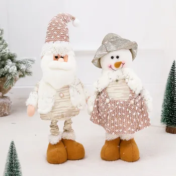 Kalėdų Teleskopines Kojas Sniego Vyras Lėlės Apdailos Megztas Dryžuotas Gnome Lėlės Namų Stalo Dekoracija Vaikų Dovanų